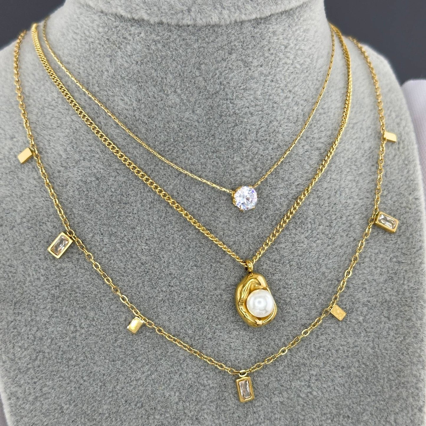 18K gold plated Stainless steel necklace, Intensity - ZION GLAM JEWELRY