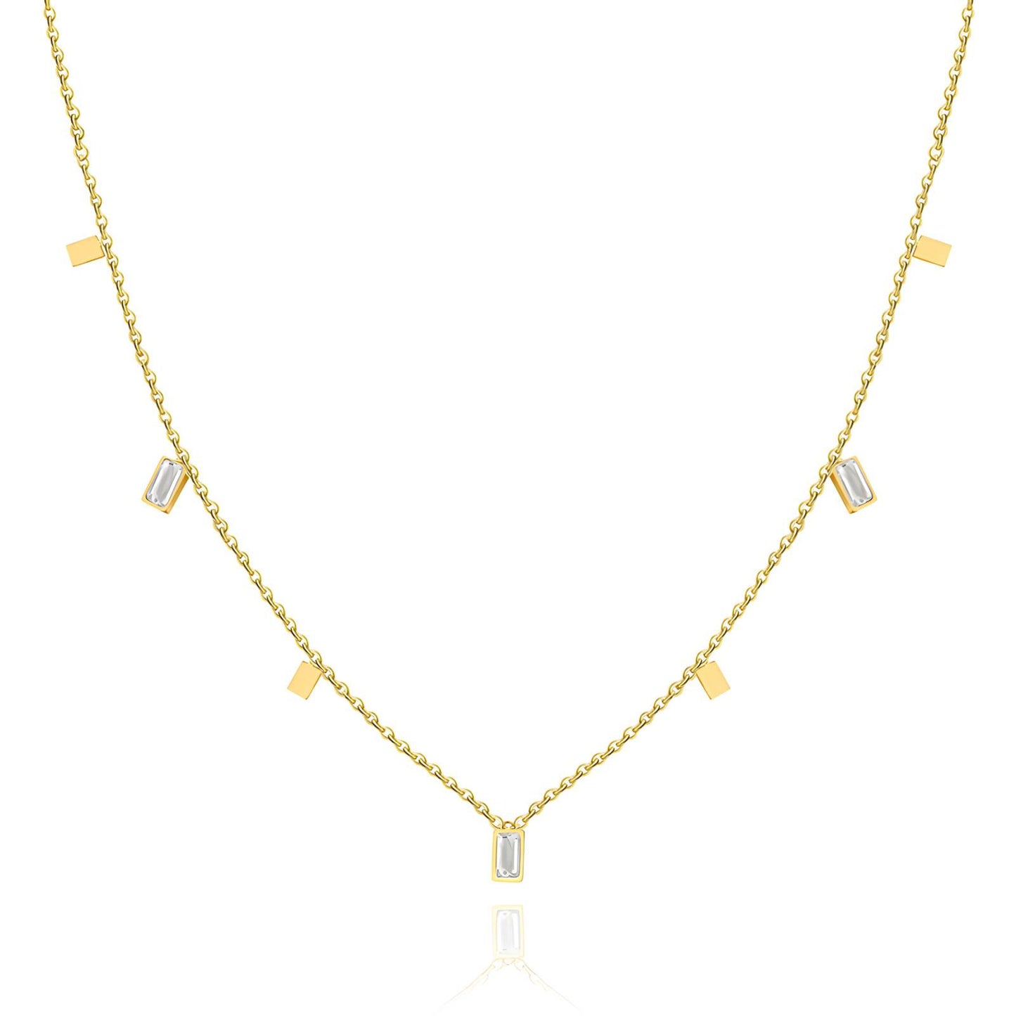 18K gold plated Stainless steel necklace, Intensity - ZION GLAM JEWELRY