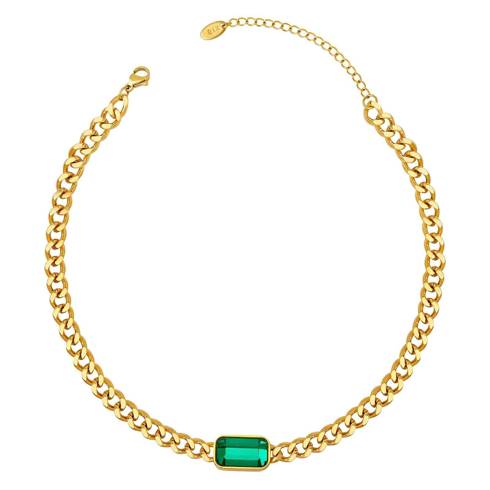 18K gold plated Stainless steel necklace, Intensity - ZION GLAM JEWELRY