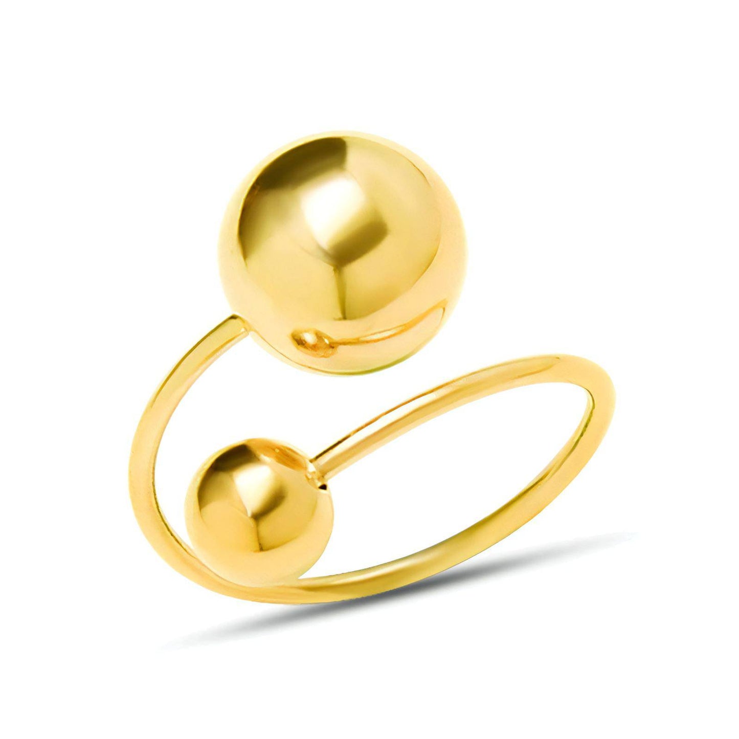 18K gold plated Stainless steel finger ring, Intensity - ZION GLAM JEWELRY