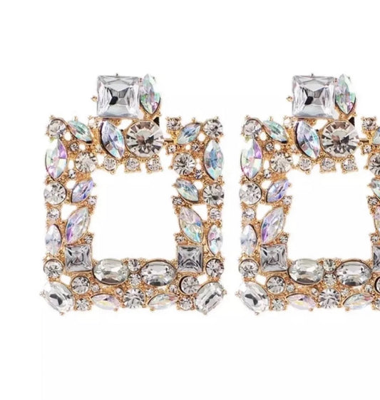 Rhinestone square - ZION GLAM JEWELRY