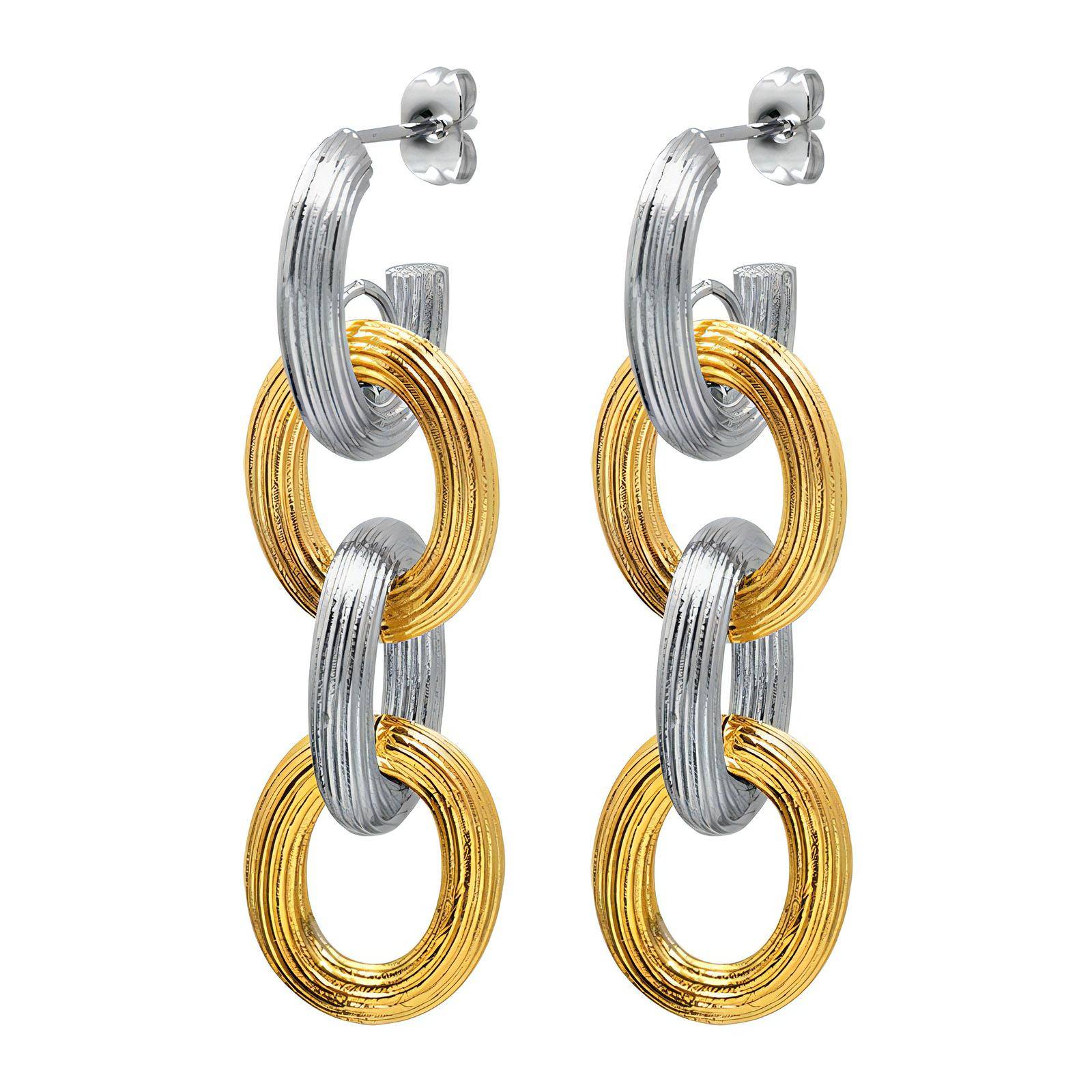 18K gold plated Stainless steel earrings, Intensity - ZION GLAM JEWELRY