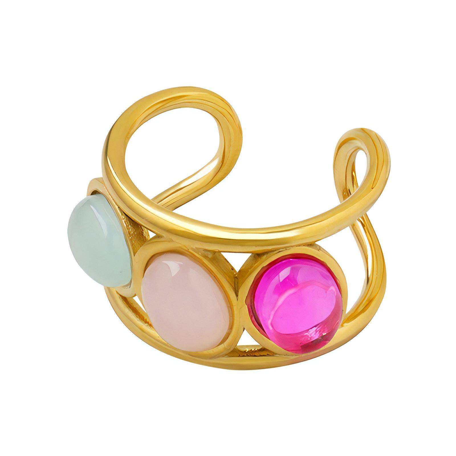 18K gold plated Stainless steel finger ring, Intensity - ZION GLAM JEWELRY