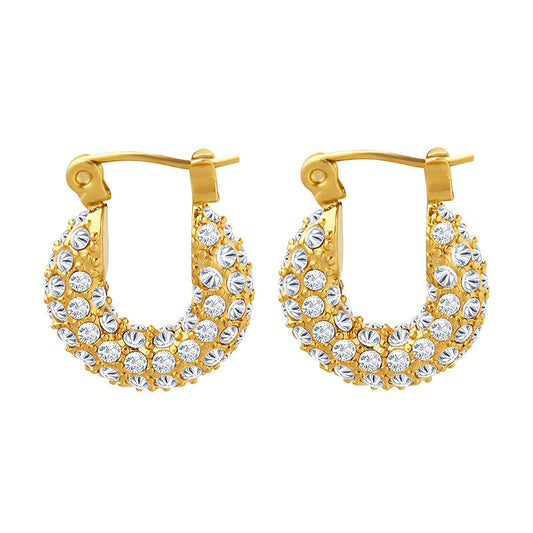 18K gold plated Stainless steel earrings, Intensity - ZION GLAM JEWELRY