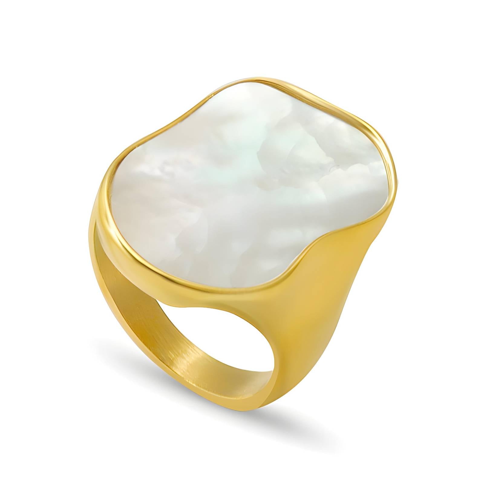 18K gold plated Stainless steel finger ring, Intensity - ZION GLAM JEWELRY