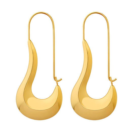 18K gold plated Stainless steel earrings, Intensity - ZION GLAM JEWELRY