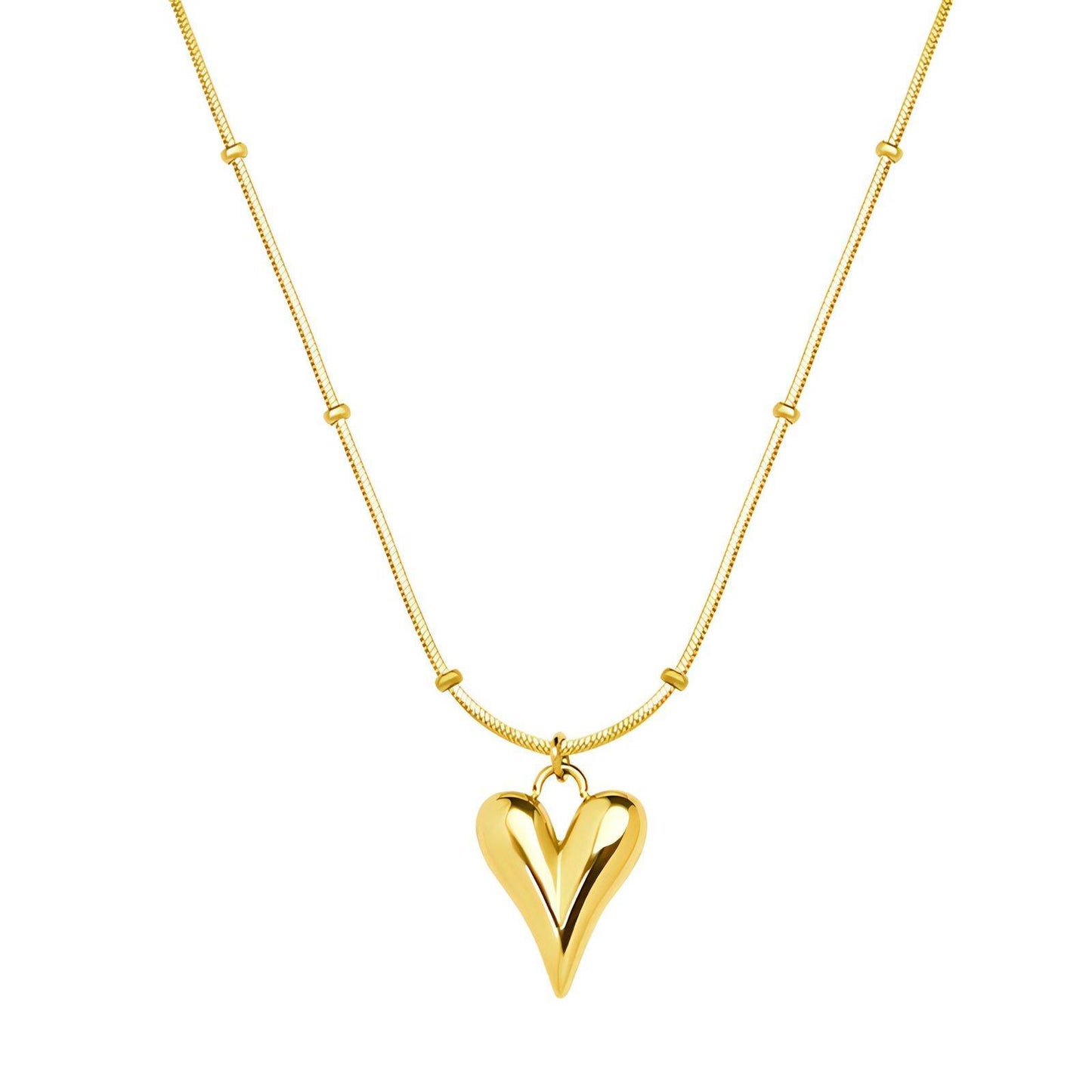 18K gold plated Stainless steel  Hearts necklace, Intensity - ZION GLAM JEWELRY