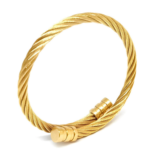 18K gold plated Stainless steel bracelet, Intensity - ZION GLAM JEWELRY