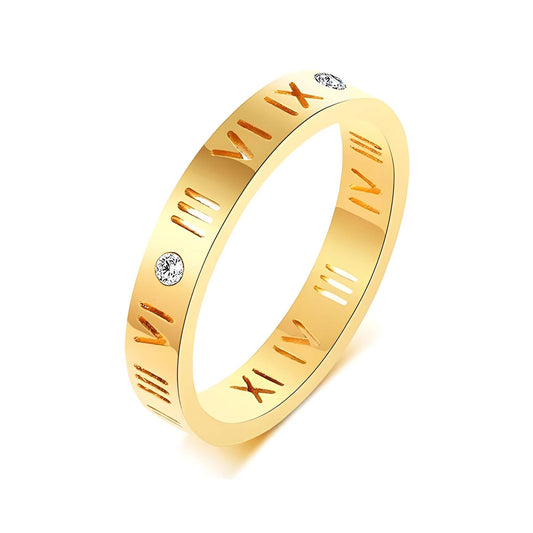 18K gold plated Stainless steel finger ring, Intensity - ZION GLAM JEWELRY