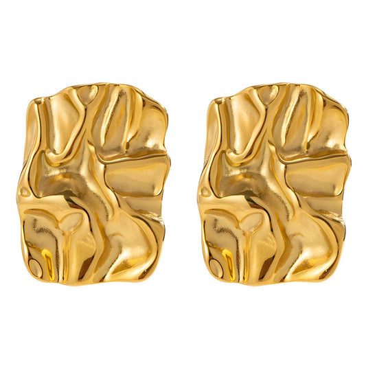 18K gold plated Stainless steel earrings, Intensity - ZION GLAM JEWELRY